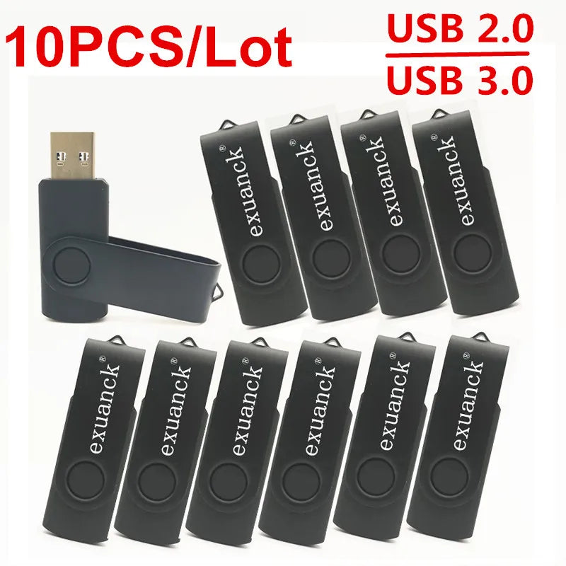 10-Pack Custom Logo Metal Swivel USB Flash Drive 16–128GB USB Flash Drive PRIMED