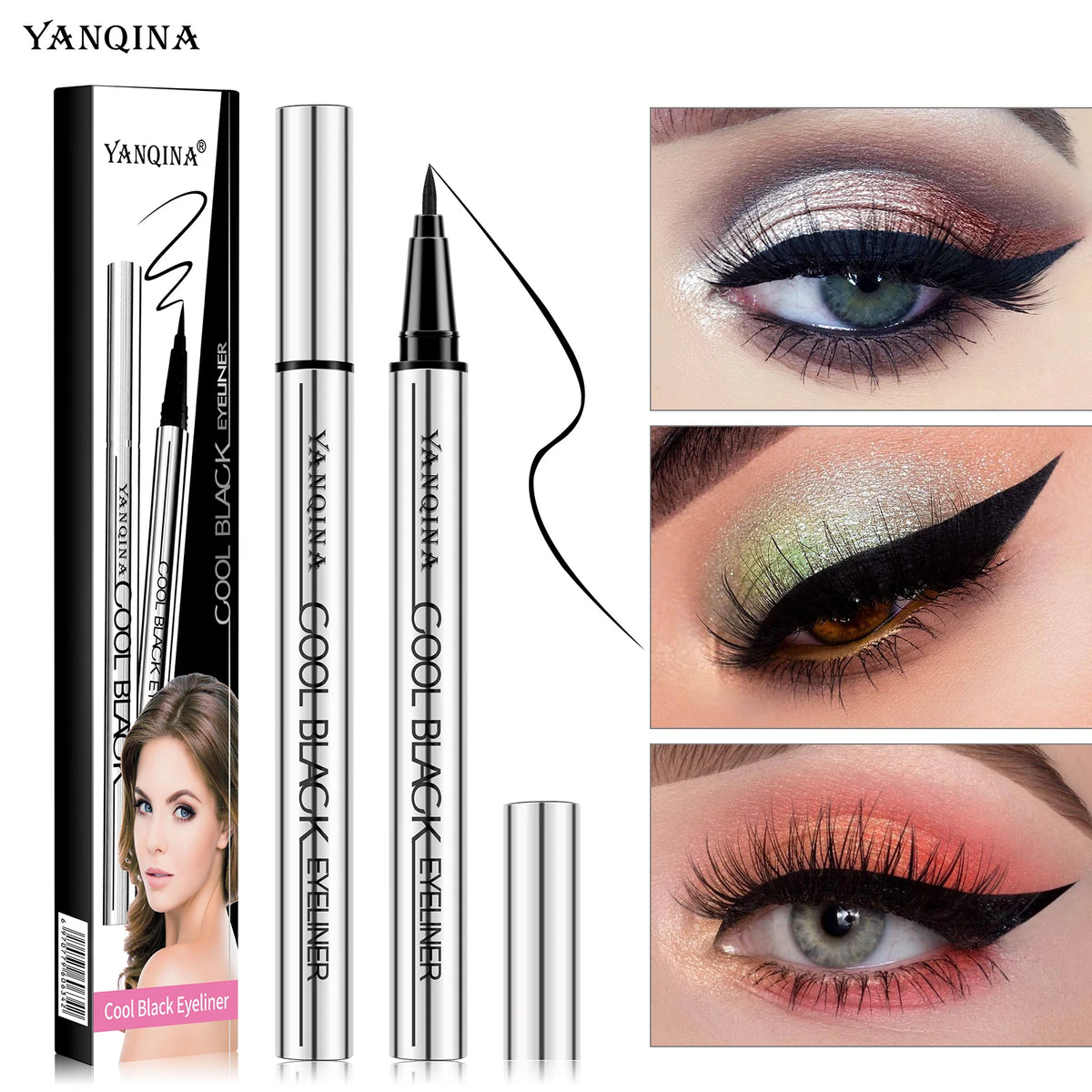 YANQINA Waterproof Liquid Eyeliner Pen – 24HR Precision