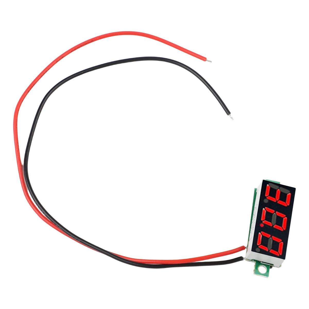 LED Digital Voltmeter 2-Wire DC 2.4–40V | Car Dashboard 10-Pack Digital Panel Voltmeter PRIMED