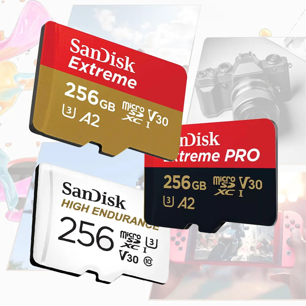 SanDisk High Endurance microSD 32GB–256GB U3 V30 4K Flash Memory Card PRIMED