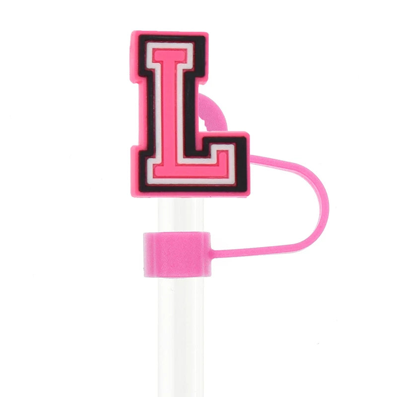 Silicone Letter Straw Cover Caps for Stanley 30 & 40oz Tumblers