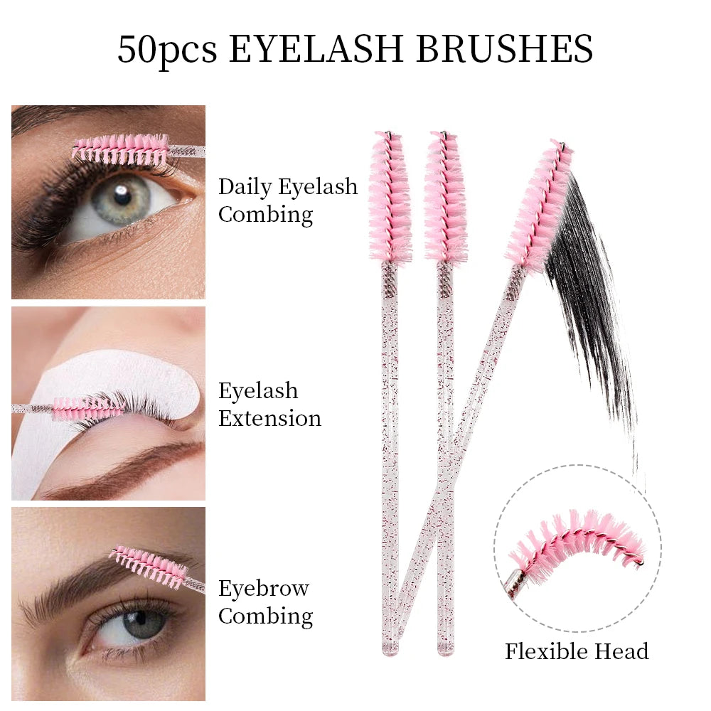 200Pcs Eyelash Extension Kit – Brushes & Microbrush Set Eyelash Extension Kit PRIMED