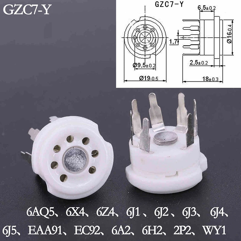 Gold-Plated 7-Pin B7G Vacuum Tube Socket | 6AQ5 6J1 6J2