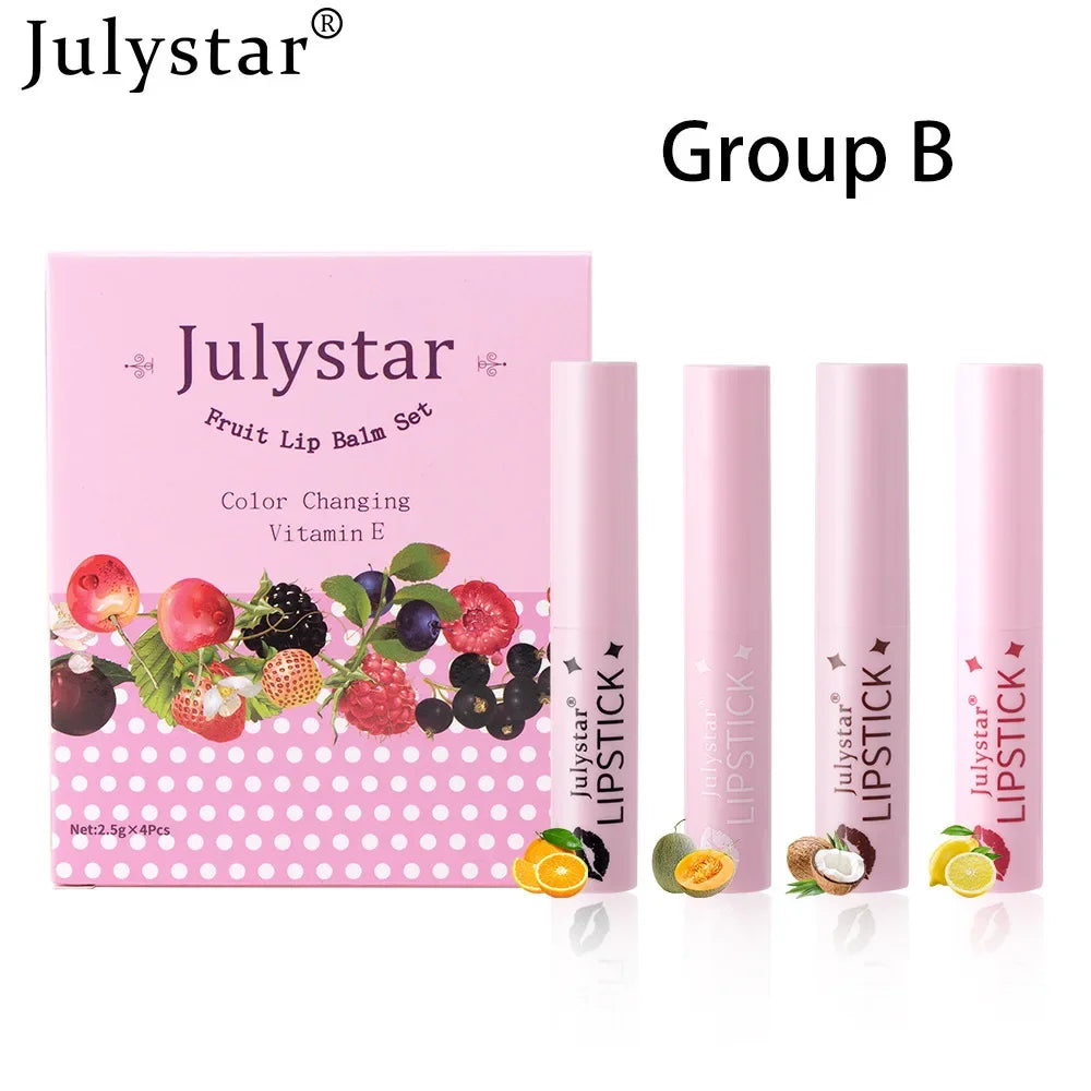 Blana Vitamin E Tinted Lip Balm – 4 Color Glossy Set Tinted Lip Balm PRIMED J301-022B