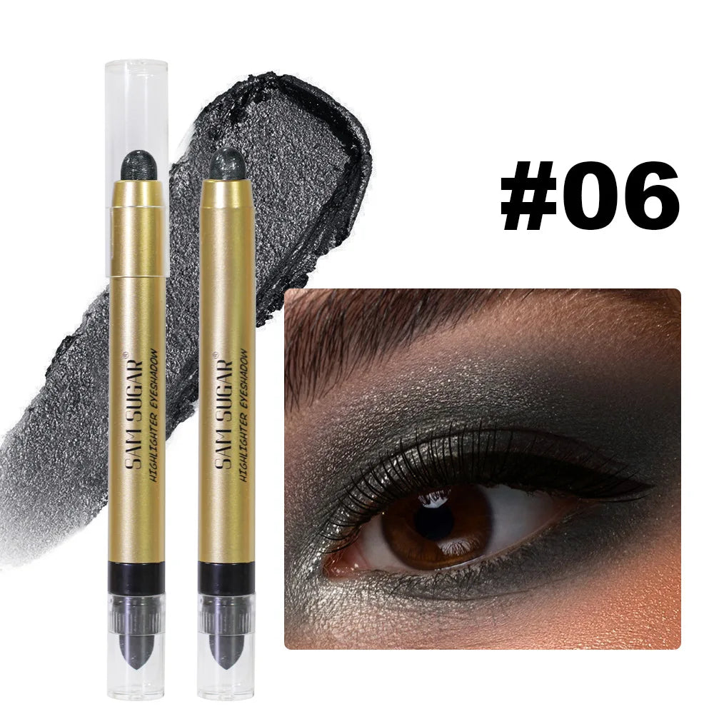 SAM SUGAR 2-in-1 Shimmer Eyeshadow Highlighter Dual Tip Pen