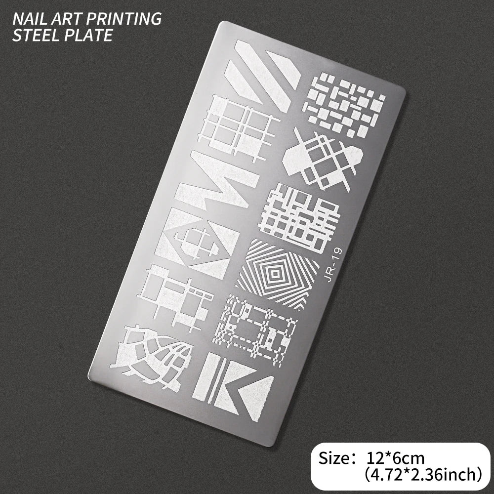 Nail Art Stamping Plate – Waves, Florals & Animal Designs Nail Stamping Plate PRIMED TL-JR19