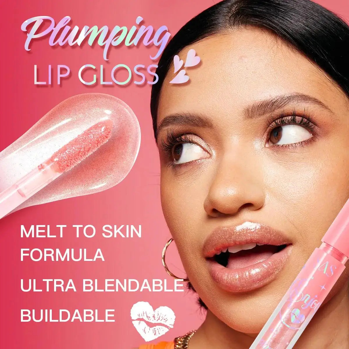 SAS Pearlescent Plumping Lip Gloss – Glitter Glaze Lipstick