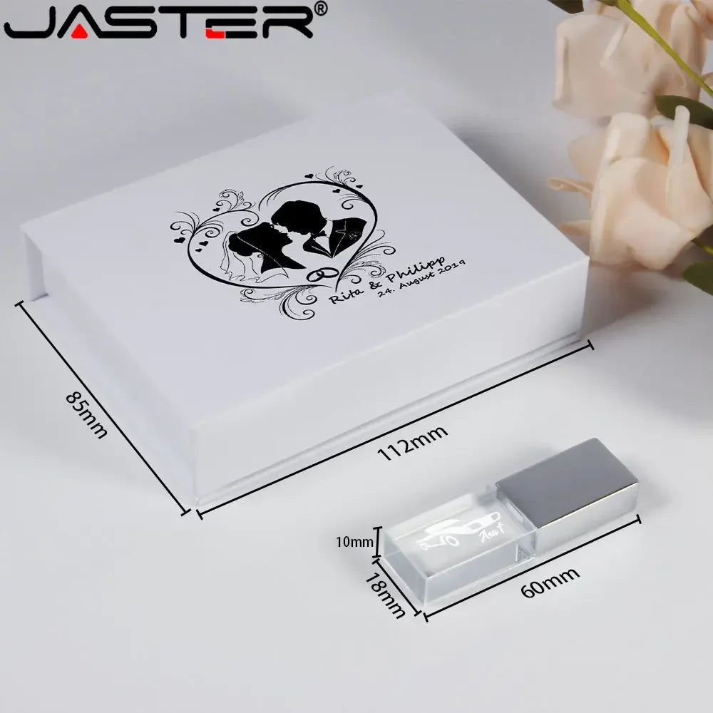 Crystal USB Flash Drive 8–128GB | Custom Logo Pen Drive Gift Crystal USB Flash Drive PRIMED