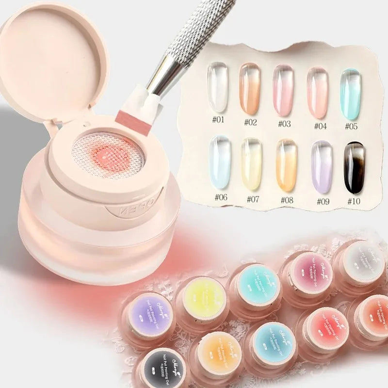 Air Cushion Patting Gel 10 Colors – Ombre Gradient Nail Art UV Nail Art Gel PRIMED
