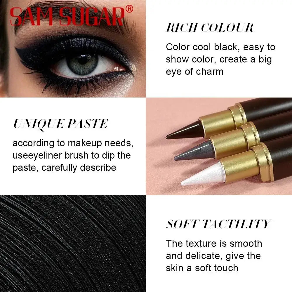 SAM SUGAR 24H Waterproof Gel Eyeliner Pen – Smudge-Prooftml:parameter> <parameter name="seo_description">SAM SUGAR 24H waterproof gel eyeliner pen. Fast-drying, smudge-proof, matte black finish. Perfect for cat-eye & smokey looks. Shop now! Gel Eyeliner Pen PRIMED