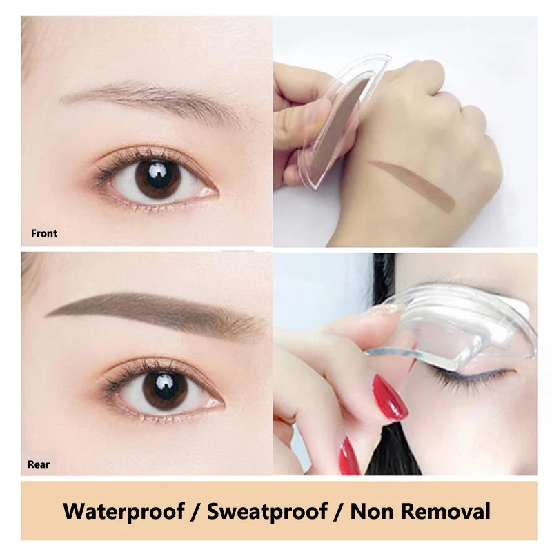 Eyebrow Powder Stamp & Stencil Kit – Waterproof Brow Set Eyebrow Stamp Kit PRIMED