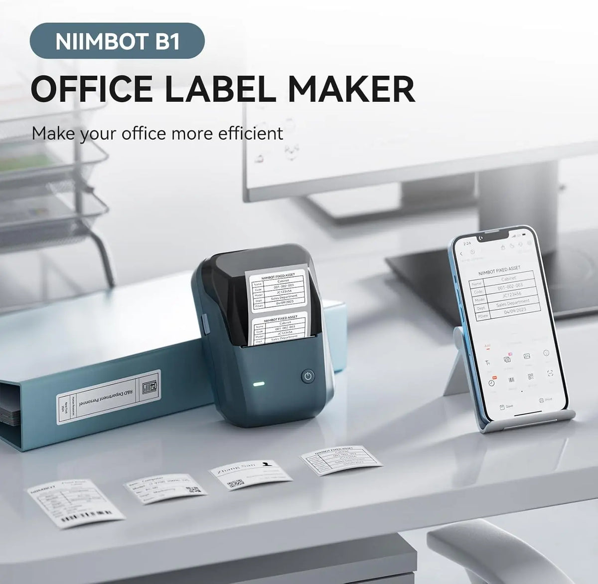 Niimbot B1 Bluetooth Thermal Label Printer – 2 Inch Portable Thermal Label Printer PRIMED