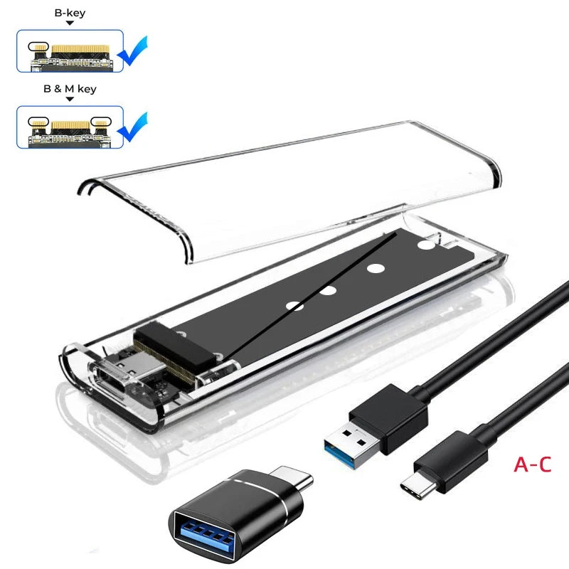 M.2 NGFF SATA SSD Enclosure USB 3.1 Type-C 5Gbps 2230–2280 SSD Enclosure PRIMED