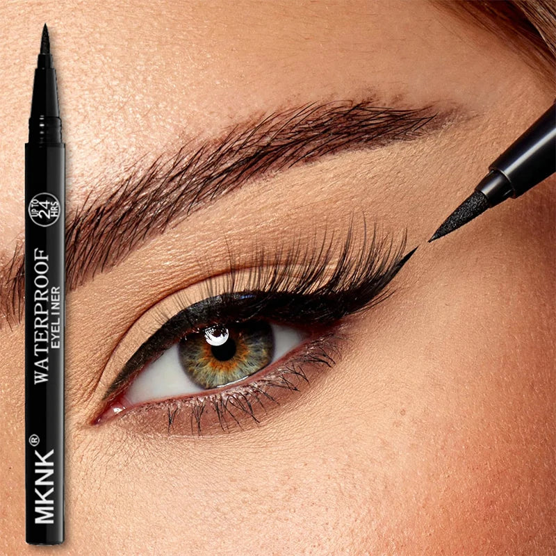 Waterproof Liquid Eyeliner Pen – Fine Tip, Quick Dry Black