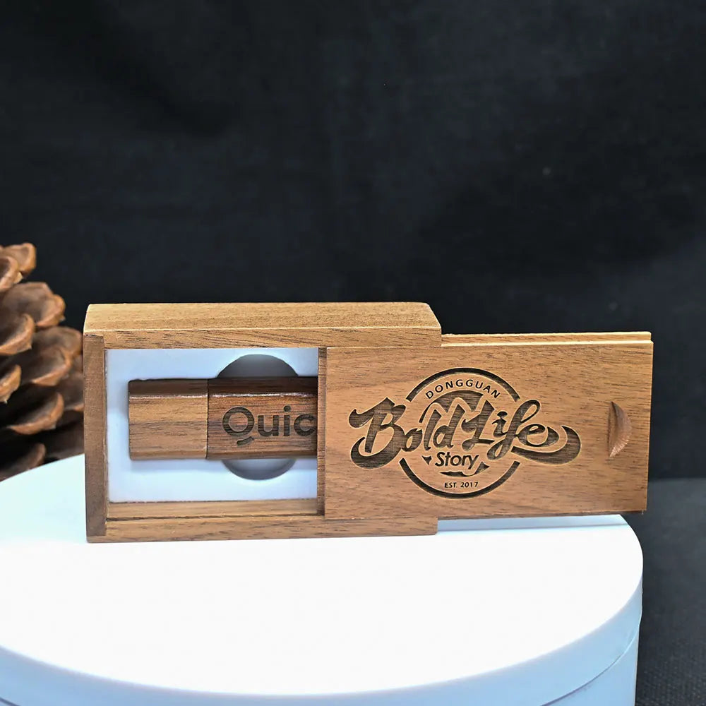 10-Pack Wooden USB 3.0 Flash Drives 4–64GB Custom Logo USB Flash Drive PRIMED