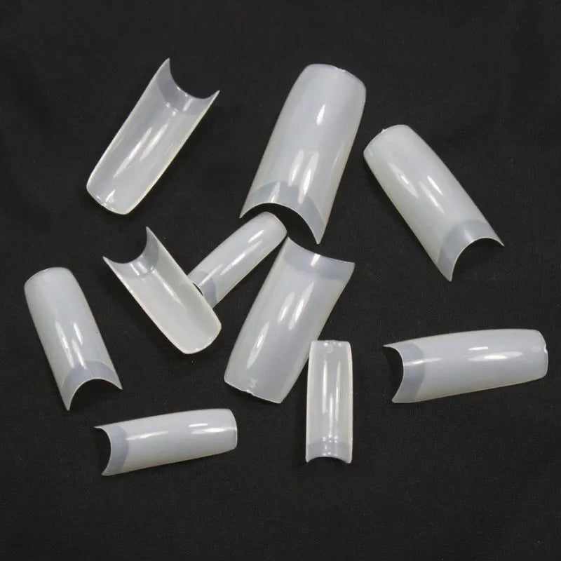 500pcs French False Nail Tips – Half Cover, 10 Sizes, 3 Colors