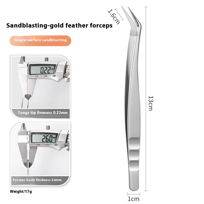 Stainless Steel Lash Extension Tweezer – Anti-Static Matte