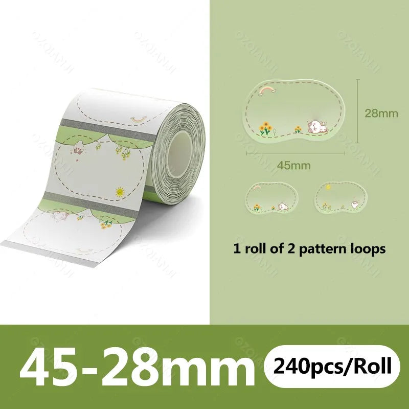 Niimbot Transparent Label Paper Roll – B1 B21 B3S K3 Official Thermal Label Roll PRIMED 1Roll Trans 45-28mm