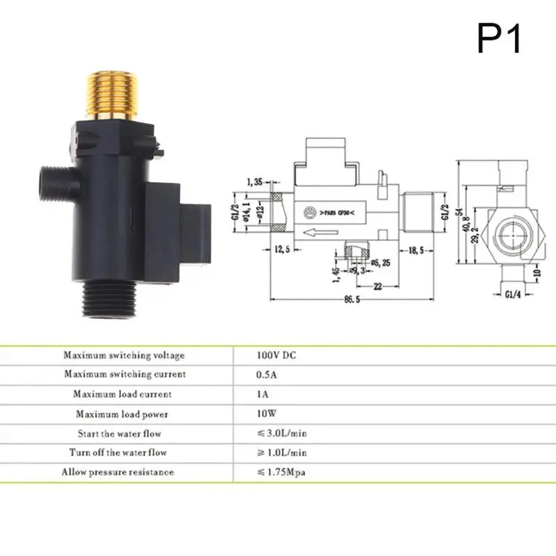 Water Flow Sensor Switch for Boiler & Gas Water Heater 125–250V
