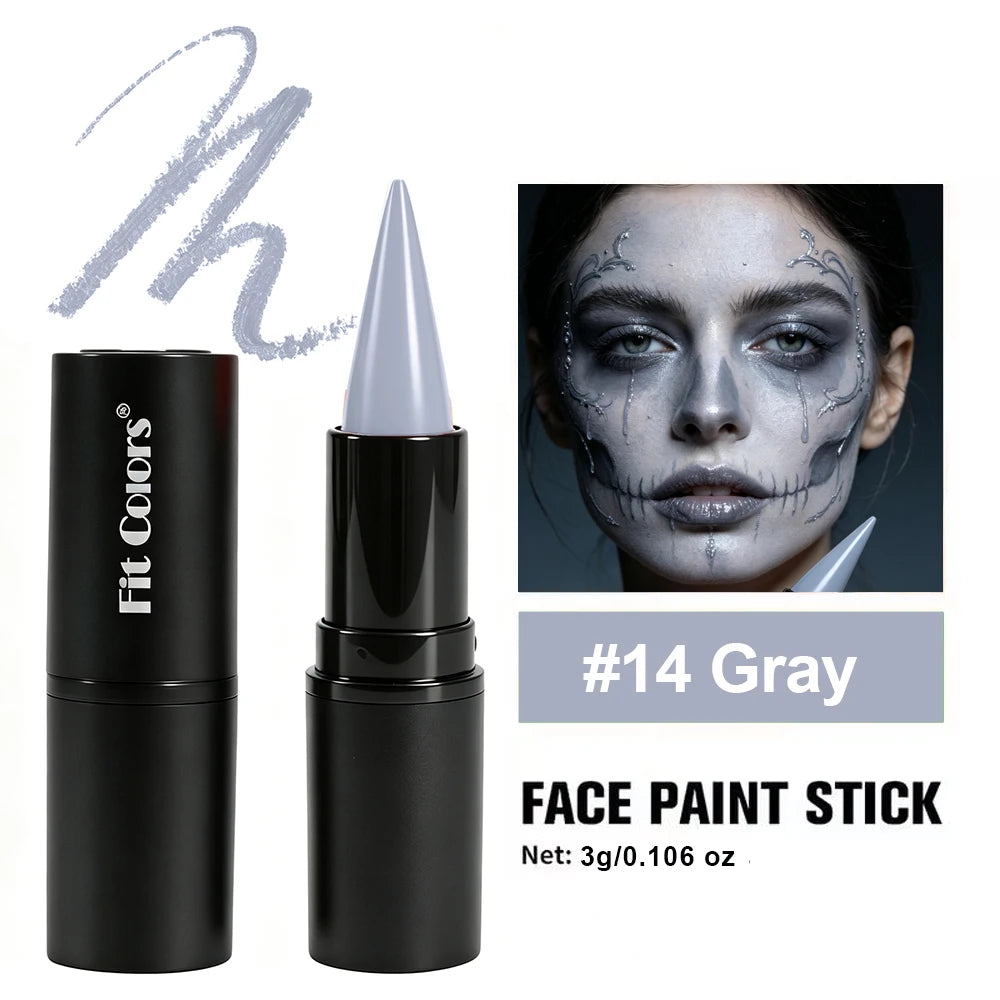 Halloween Face & Body Paint Stick – Waterproof Cosplay Lipstick Face & Body Paint PRIMED 14 3g