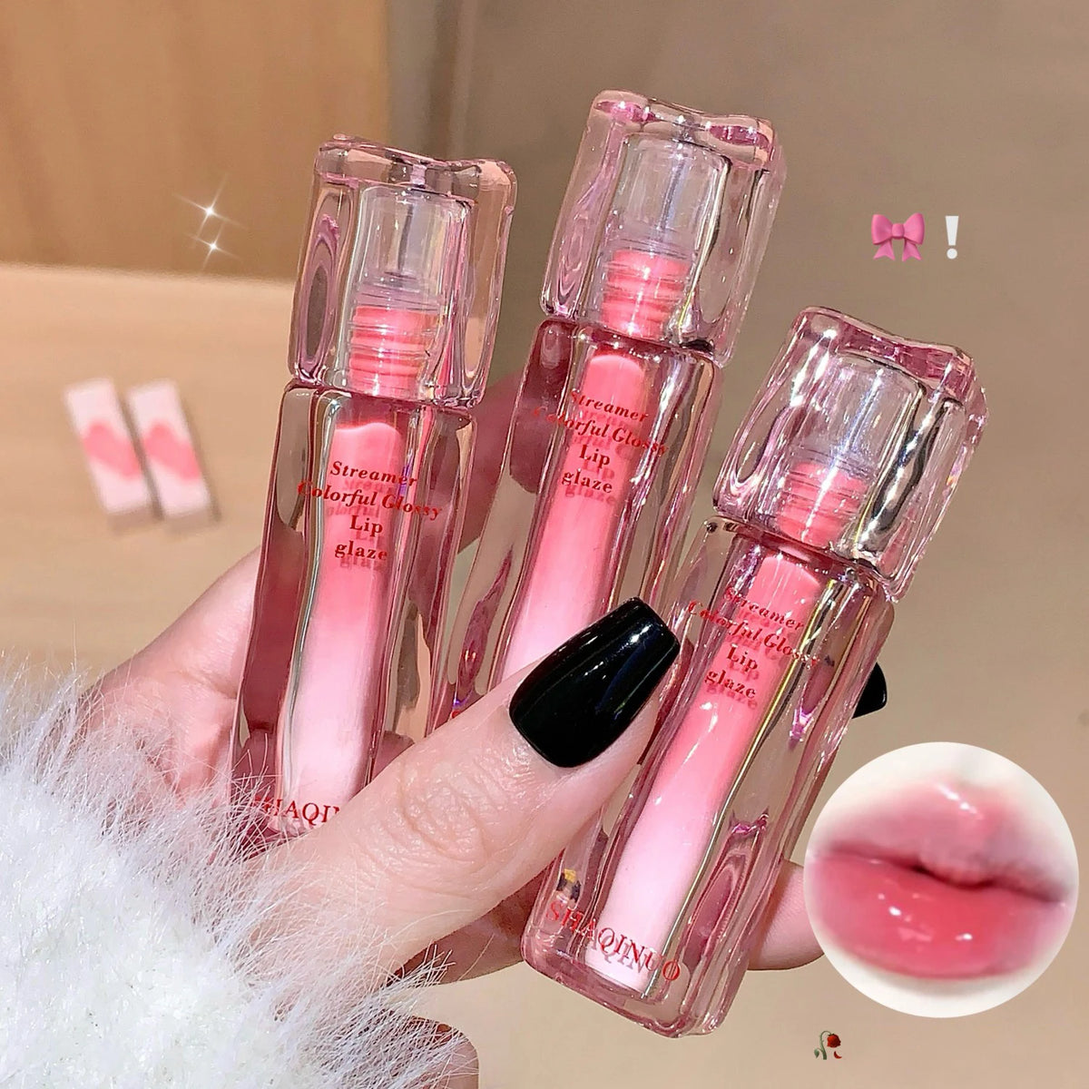 SHAQINUO Mirror Gloss Lip Glaze – Hydrating Tinted Lip Gloss