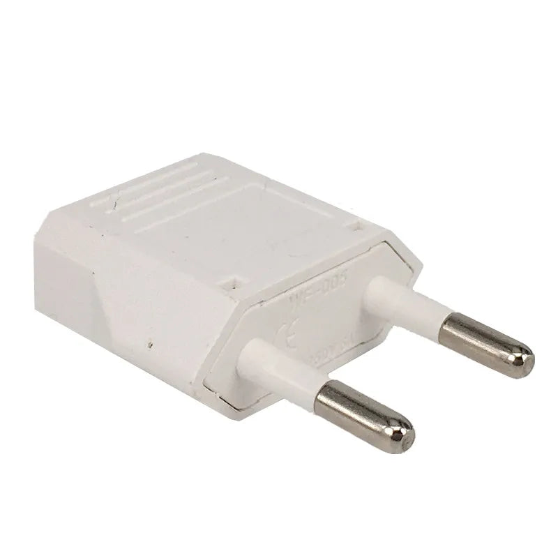 US to EU Travel Plug Adapter – CE Certified, Surge Protection Travel Plug Adapter PRIMED Type 1 White 4.0mm pin