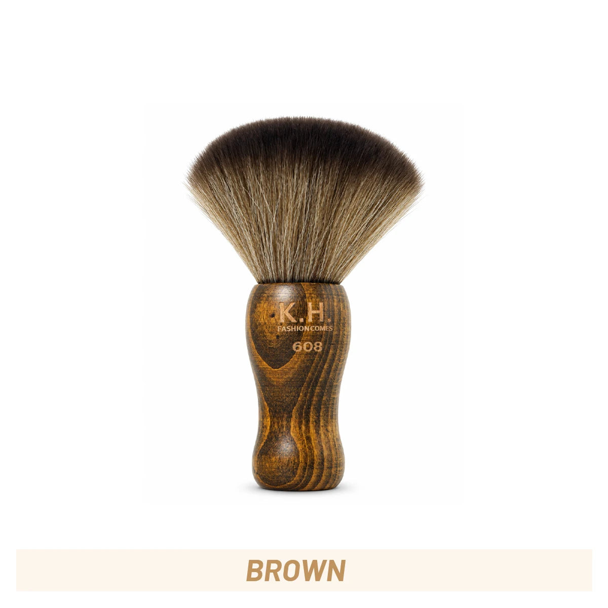 Shaving Brush – Solid Wood Handle, Gold Ferrule & Soft Bristles