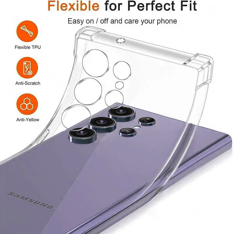 Clear Shockproof TPU Case for Samsung Galaxy S25 S24 A54 A53 Phone Case PRIMED For A56 5G