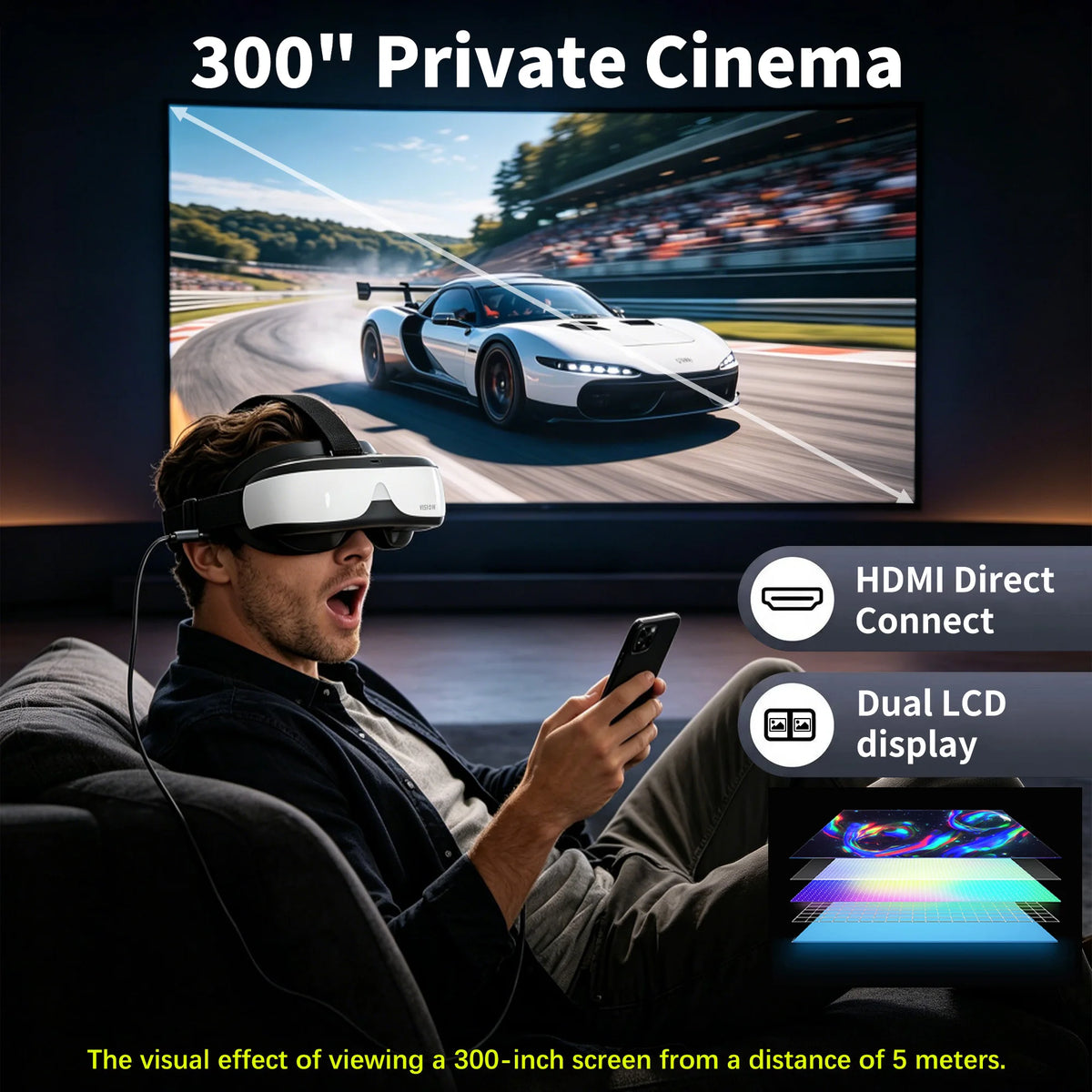 VISIONHMD Bigeyes H3 Head-Mounted Display | HDMI HMD