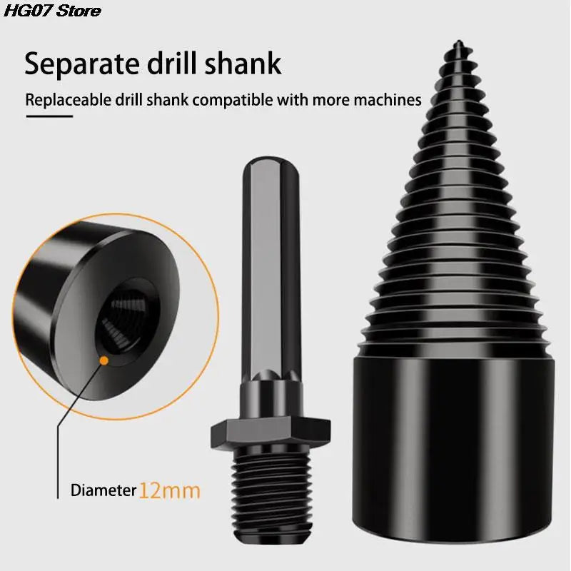 32mm Firewood Splitting Cone Drill Bit | Log Splitter Tool
