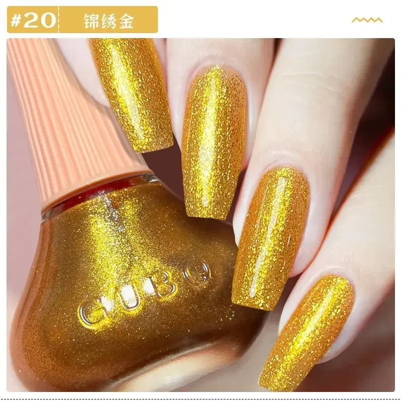 Glitter Gel Nail Polish Quick Dry Autumn Coffee Tones 12ml