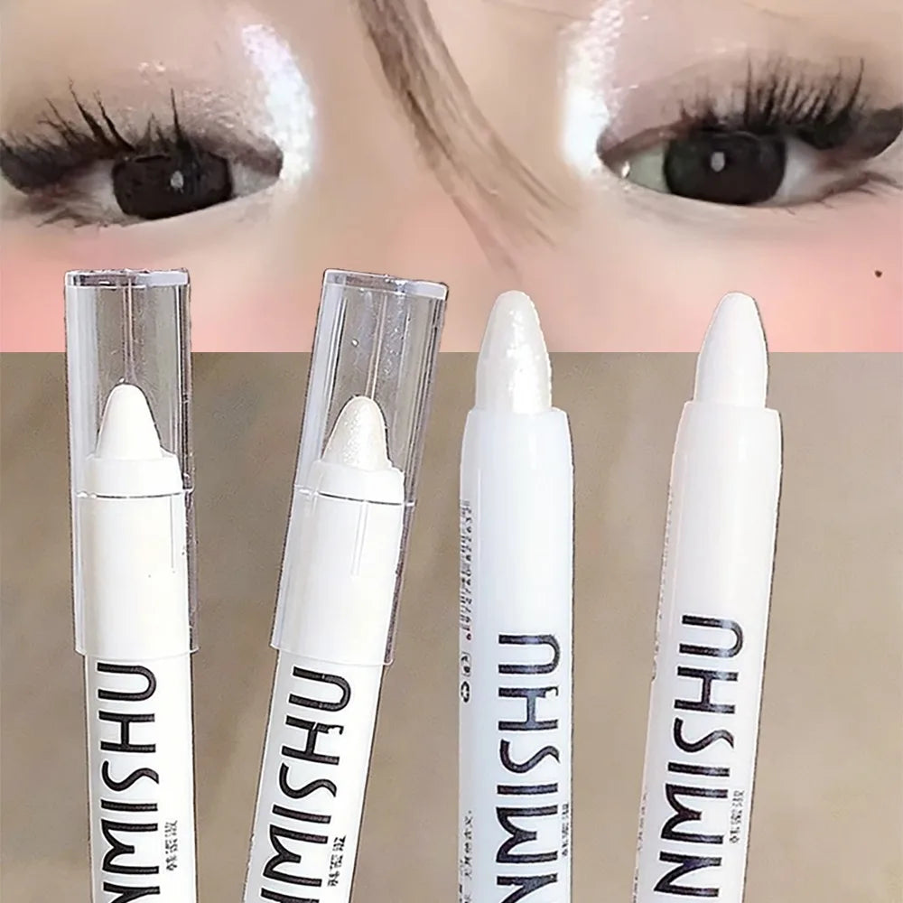 Glitter Highlighter Eyeshadow Stick – Matte & Pearlescent Eye Highlighter Stick PRIMED