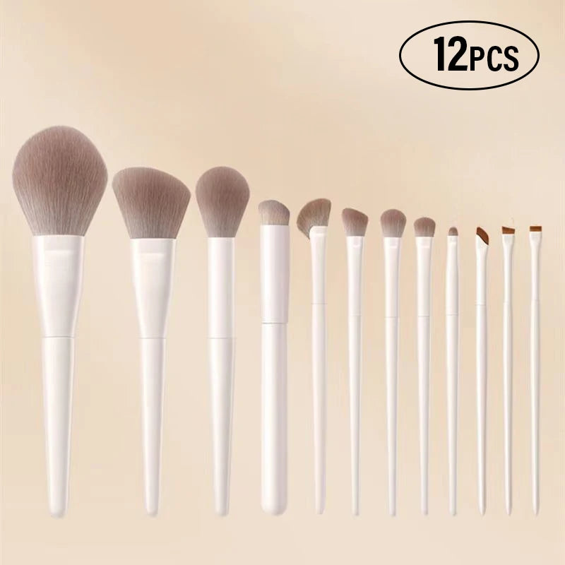 Cloud Porcelain Makeup Brush Set 7/10/12 Pcs | Professional Kit