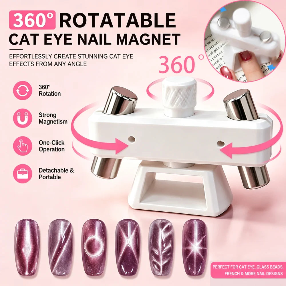 Rotating Cat Eye Magnet Tool – 3D Glass Bead Nail Art