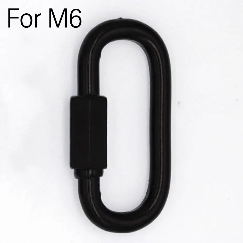 10-Pack 6mm Metal Quick Link Chain Connectors | Black Anti-Rust