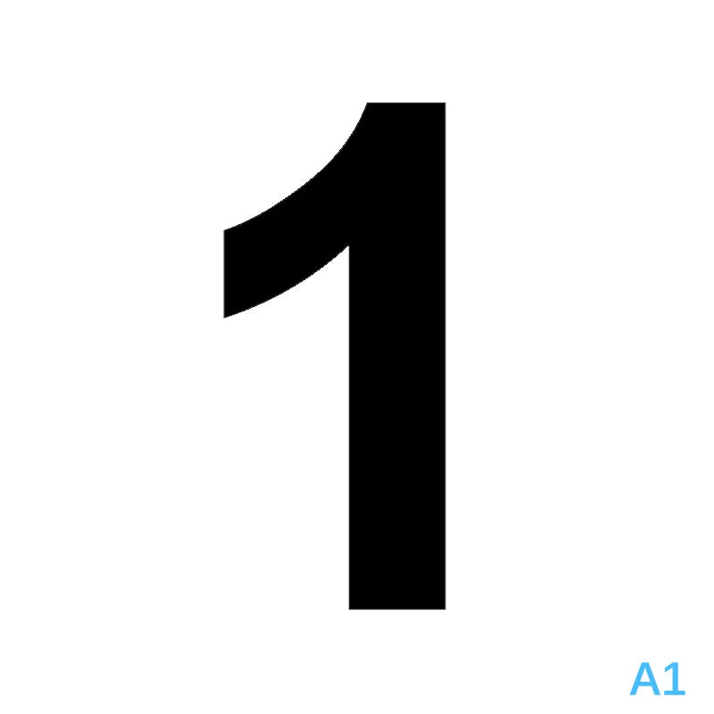 Large 6.9" Self-Adhesive Number Sticker – Bins, Mailboxes & Doors