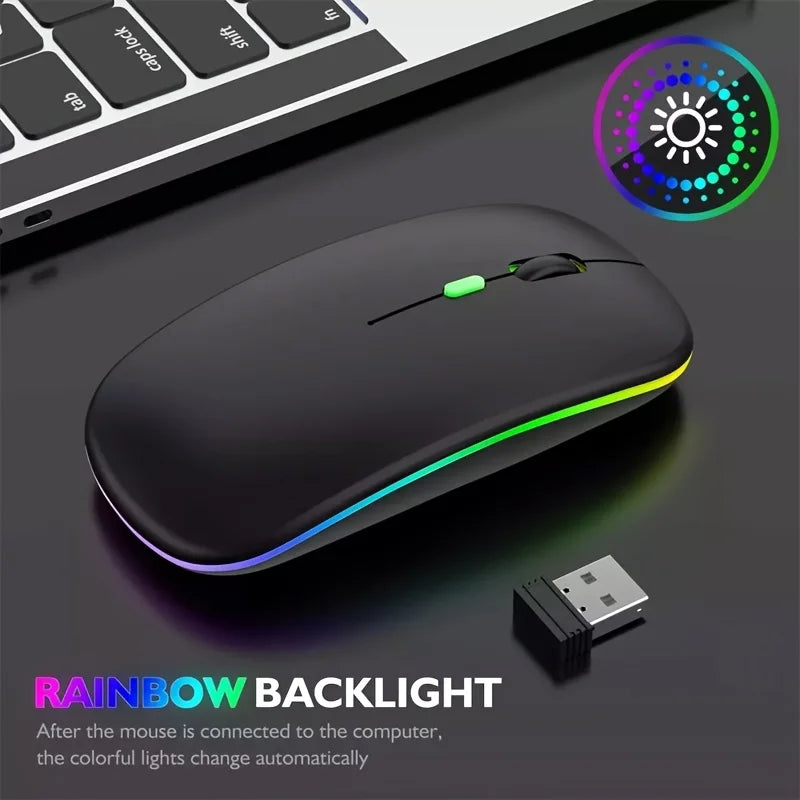 MissionFit Dual Mode Wireless Mouse – Bluetooth & 2.4G LED Wireless Mouse PRIMED