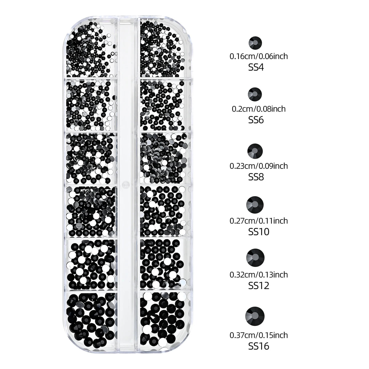 3D Nail Art Rhinestones – 2-Box Gem Shapes DIY Zircon Set Nail Art Rhinestones PRIMED