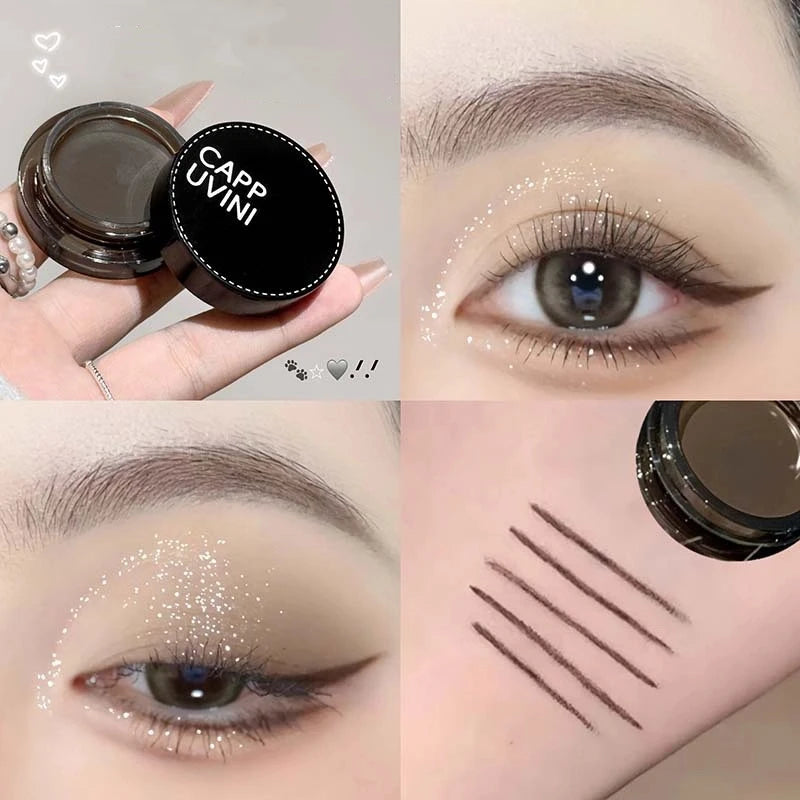 Waterproof Eyeliner Gel Cream with Brush | Long-Lasting Matte