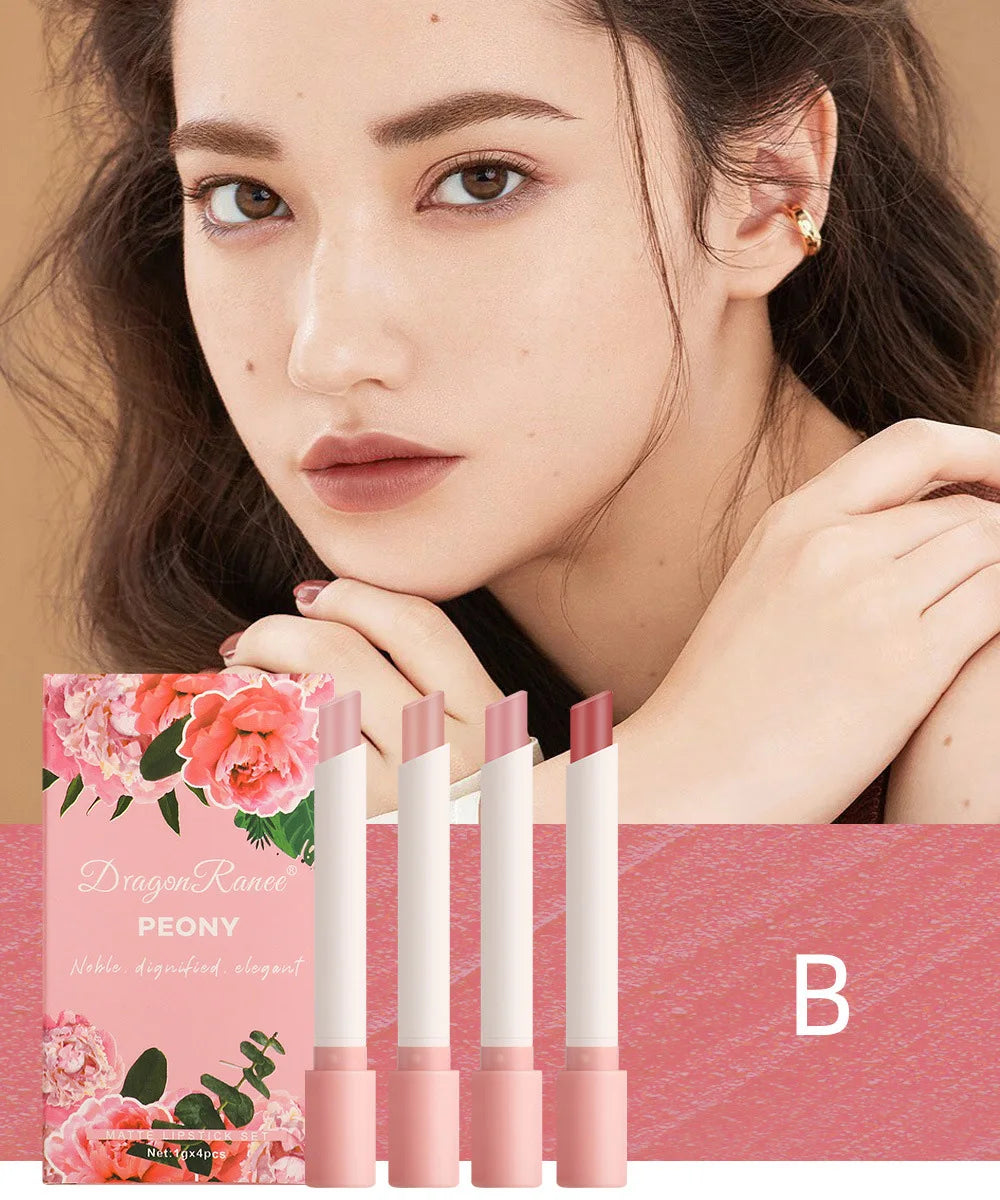 Dragon Ranee 4pc Velvet Matte Cigarette Lipstick Set – Waterproof Matte Lipstick Set PRIMED