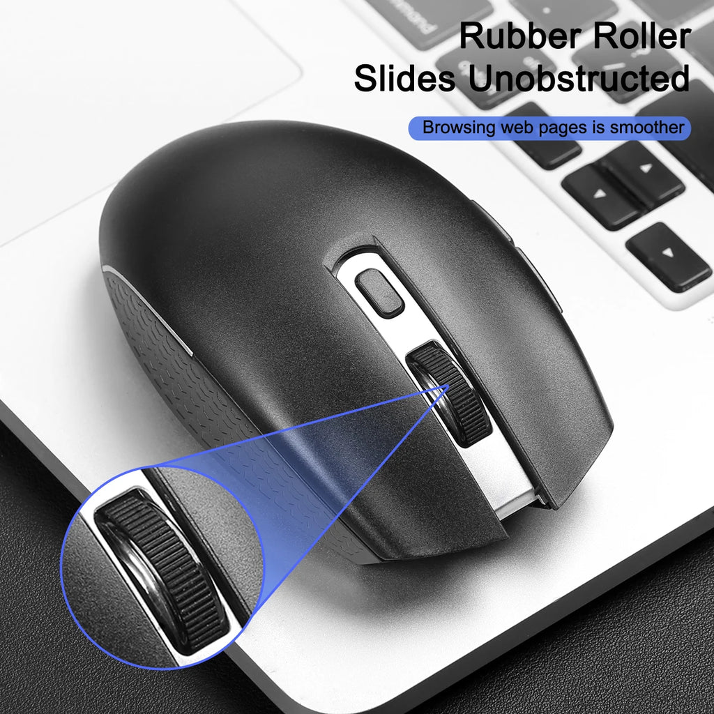MissionFit 2.4G Wireless Ergonomic Mouse 1600DPI – Black Wireless Computer Mouse PRIMED