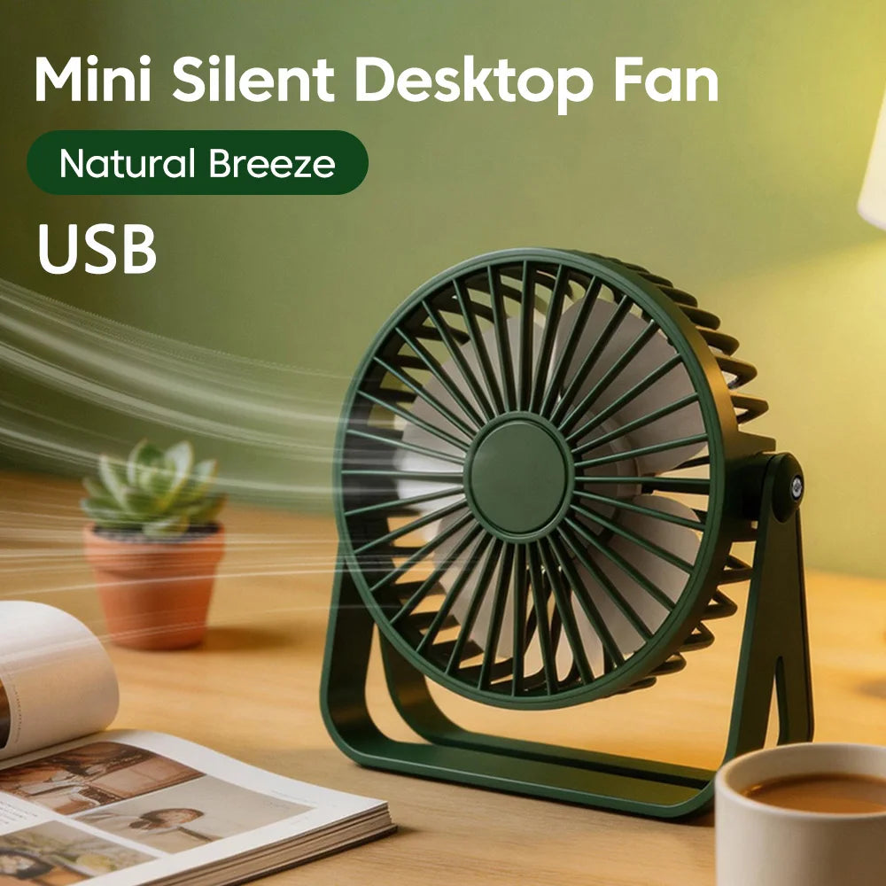 USB Desktop Mini Fan – Portable Table Fan Home Office Dorm USB Desktop Fan PRIMED