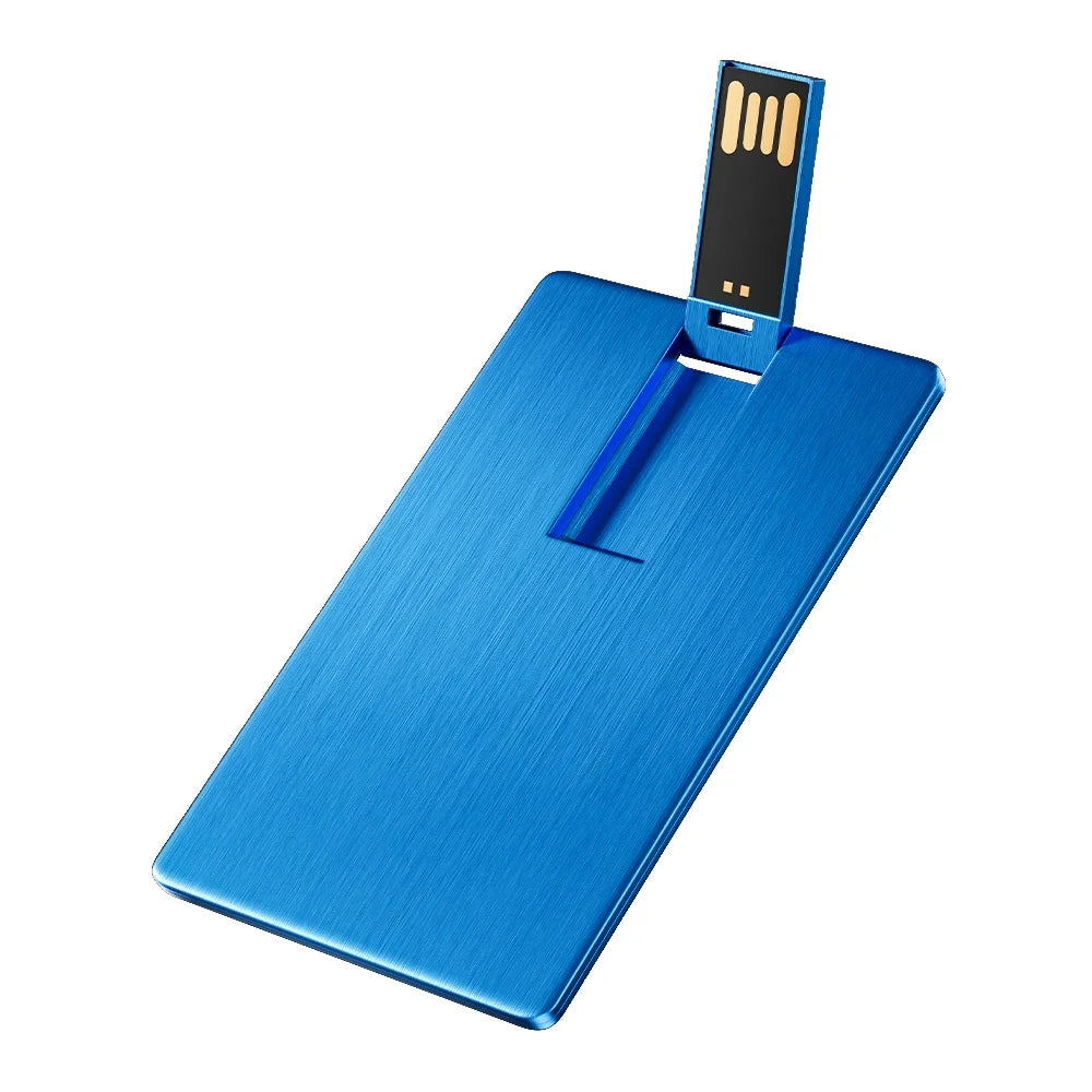 Custom Logo Mini Card USB Flash Drive 4GB–128GB Metal USB Flash Drive PRIMED 128MB (Not GB) Blue China Mainland
