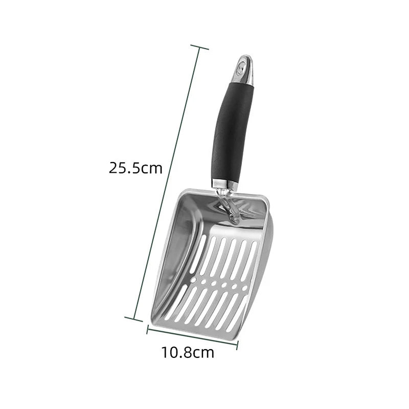 Stainless Steel Long Handle Cat Litter Scoop | Fine Mesh