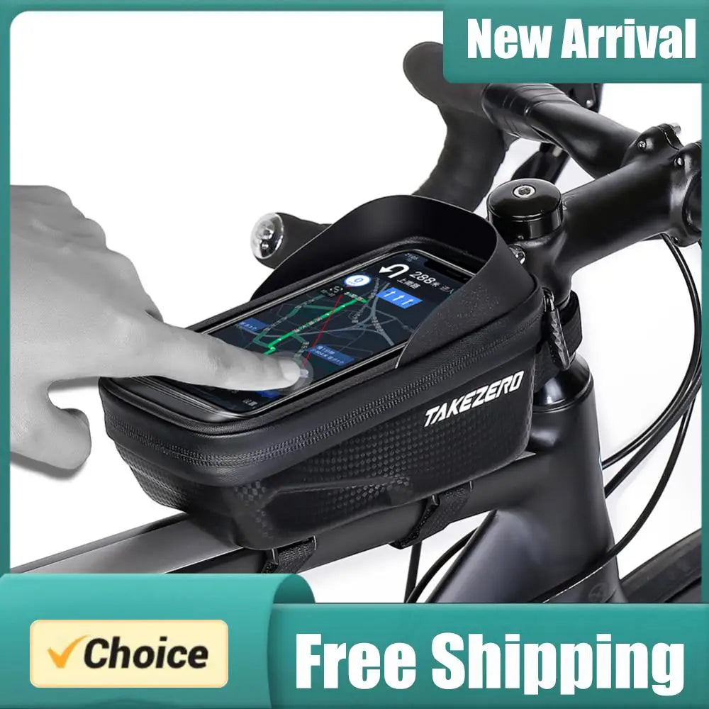 Waterproof Touch Screen Bicycle Frame Bag – Hard Shell Pouch Bicycle Frame Bag PRIMED