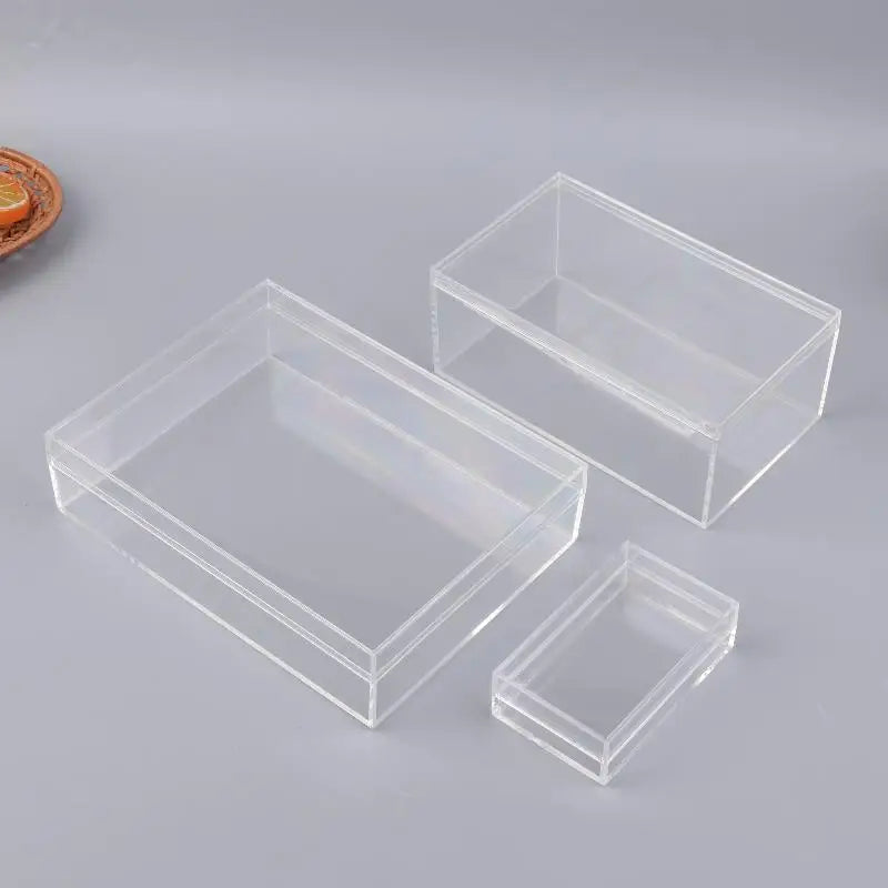 Rectangular Acrylic Storage Box – Clear Organizer for Food & Gifts