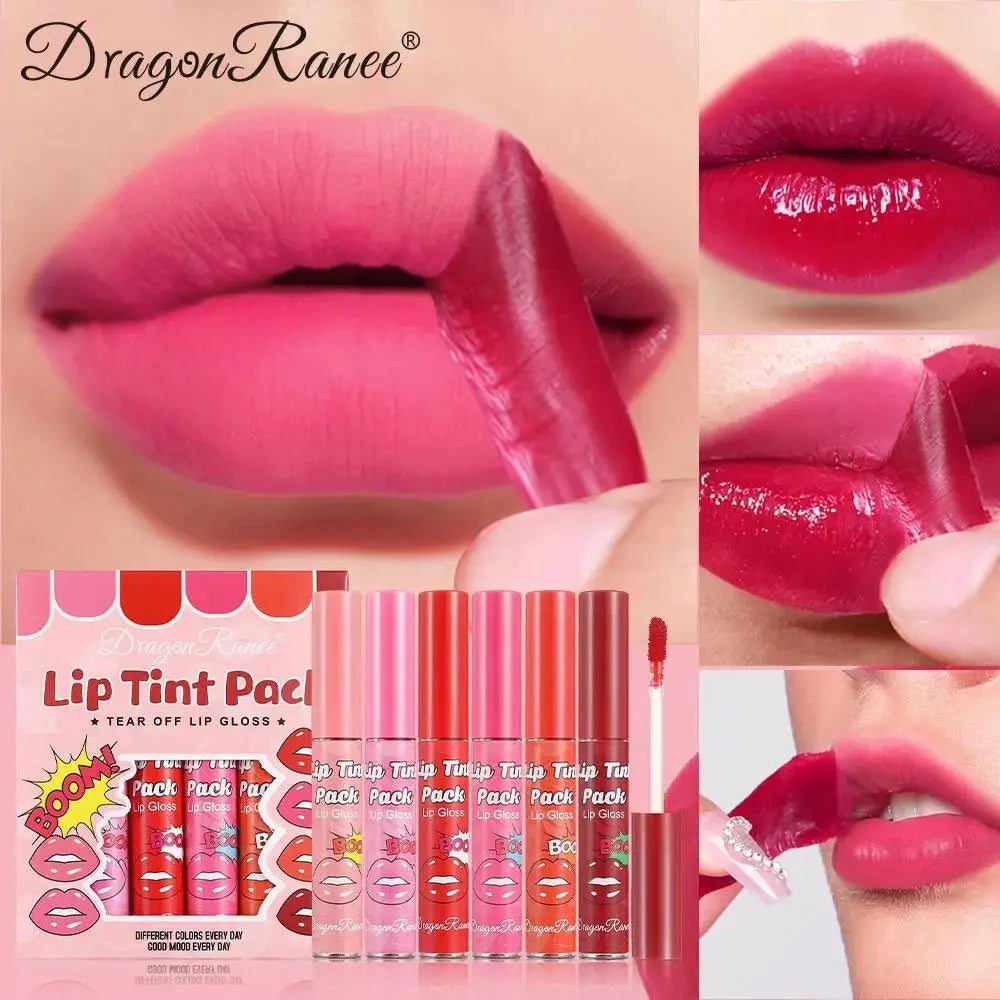 Dragon Ranee 6-Piece Tear-Off Lip Gloss Set | Matte Velvet Lip Gloss Set PRIMED