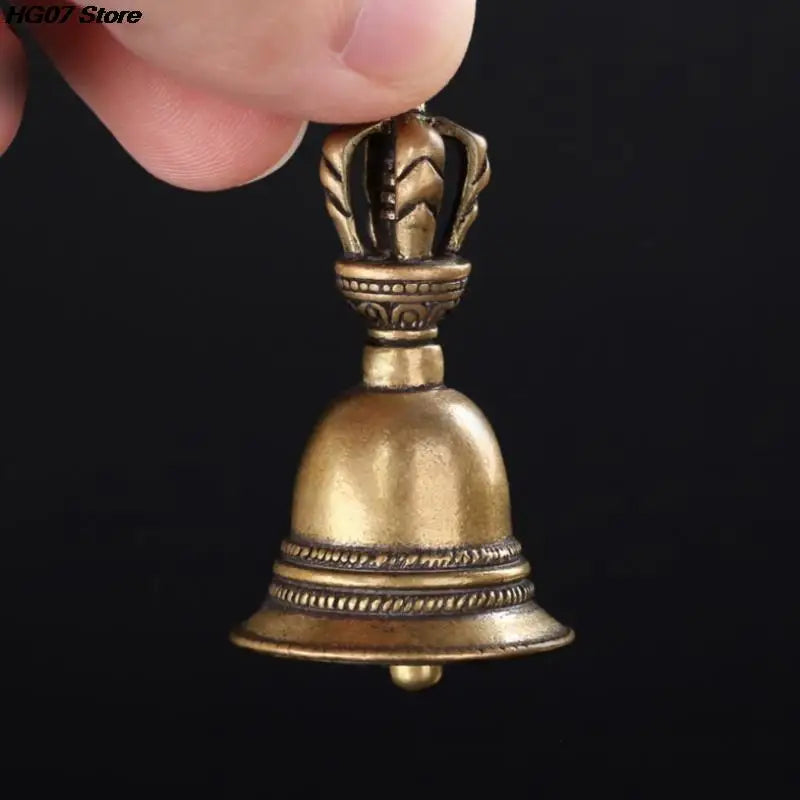 Tibetan Bronze Brass Bell – Vintage Handicraft Decor & Gift