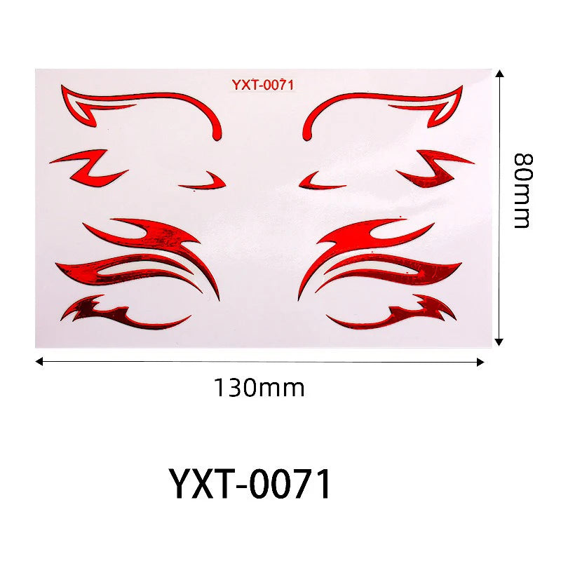 Purple Red Metallic Eye Makeup Stickers | Temporary Tattoo
