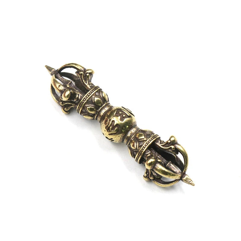 Tibetan Buddhist Vajra Pestle Brass Pendant – Handcrafted